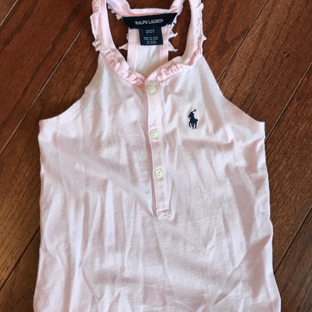 Pink Ralph Lauren Kids Tank Top